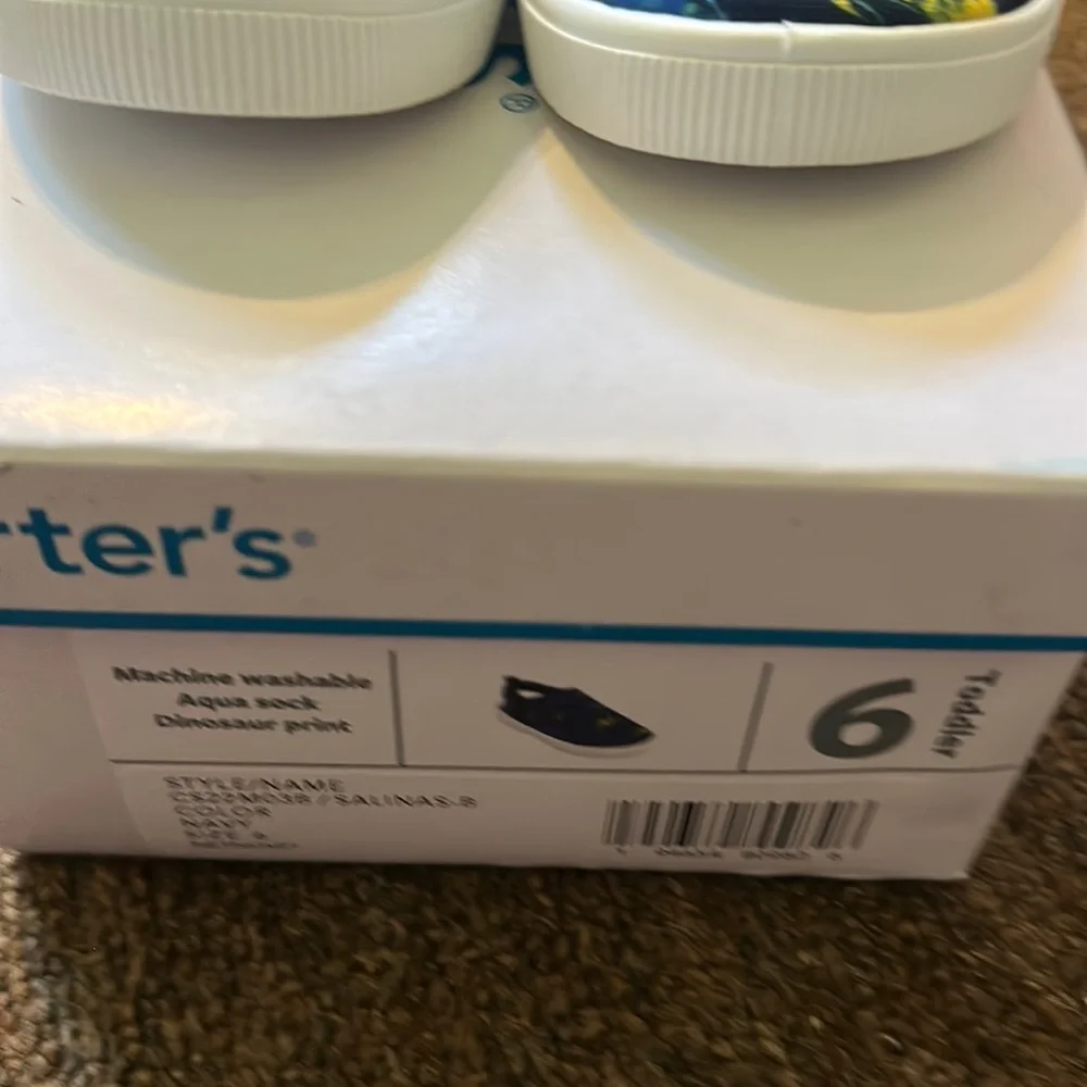 CARTER'S TODDLER BOYS AQUA SOCK WATER SHOE/SANDALS: BLUE/DINOSAUR: NIB: SZ 6